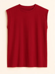 Ladies' Elegant Macaron Color Round Neck Sleeveless Shirts - Image 2
