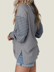 Women's Cute Color Block Long Sleeve Casual Top - Image 6