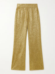High Waist Bling Solid Color Wide Leg Pants for Women - Image 2