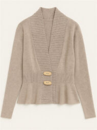 Ladies' French Style Elegant Ruffled Hem Cardigan Sweaters - Image 2