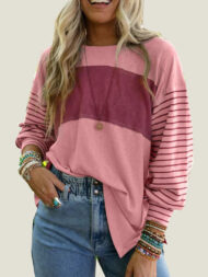 Women's Cute Color Block Long Sleeve Casual Top - Image 4
