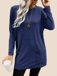 Women's Lightweight Long Sleeve Tunic Top (Buy 3 Free Shipping) - Image 2