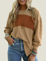 Women's Cute Color Block Long Sleeve Casual Top - Image 10