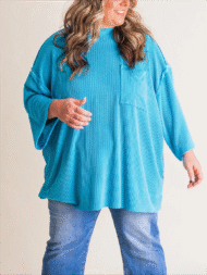 Oversize High Neck Urban Ribbed Tunic - Image 6