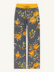 Women's Casual Floral Printed Drawstring Wide-Leg Pants