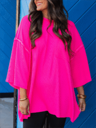 Oversize High Neck Urban Ribbed Tunic - Image 12