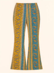 Sexy Women's Elastic Skinny Fitted Printed Flare Pants