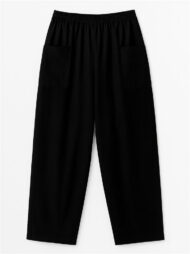 Women's Simple Solid Color Elastic High Waist Pants with Pockets - Image 11