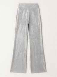 High Waist Bling Solid Color Wide Leg Pants for Women