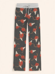 Women's Casual Floral Printed Drawstring Wide-Leg Pants - Image 2