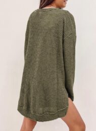 Women's Oversized Waffle Knit Top - Image 3