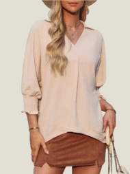 Women's Casual 3/4 Sleeve V Neck Basic Tops (Buy 3 Free Shipping) - Image 2
