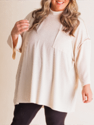 Oversize High Neck Urban Ribbed Tunic - Image 9