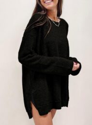 Women's Oversized Waffle Knit Top - Image 11