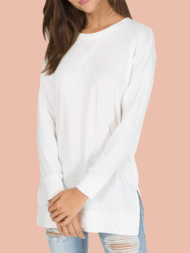 Women's Long Sleeve Side Slit Loose Tops (Buy 3 Free Shipping) - Image 2