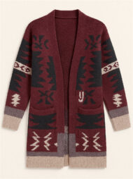 Women's Holiday Style Printed Long Sleeve Cardigan Sweaters - Image 4