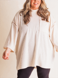 Oversize High Neck Urban Ribbed Tunic - Image 10