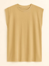 Ladies' Elegant Macaron Color Round Neck Sleeveless Shirts - Image 4