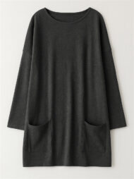 Women's Casual Long Sleeve Round Neck Shirts with Pockets - Image 3