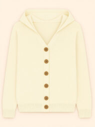 Autumn Candy Color Button Up Long Sleeve Hooded Sweaters for Women - Image 7