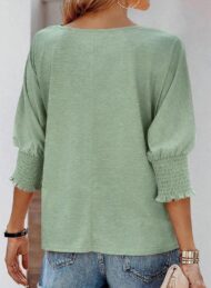 Women's Round Neck 3/4 Sleeve Basic T-Shirts (Buy 3 Free Shipping) - Image 3