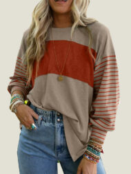 Women's Cute Color Block Long Sleeve Casual Top - Image 8