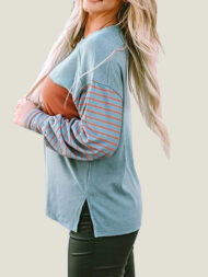 Women's Cute Color Block Long Sleeve Casual Top - Image 3