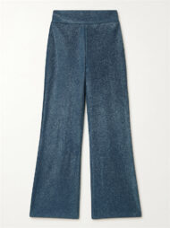 High Waist Bling Solid Color Wide Leg Pants for Women - Image 4