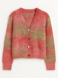 Trendy Gradient Color Long Sleeve Cardigan Sweaters for Women