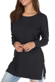 Women's Long Sleeve Side Slit Loose Tops (Buy 3 Free Shipping) - Image 5
