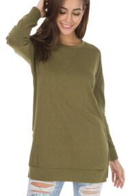 Women's Long Sleeve Side Slit Loose Tops (Buy 3 Free Shipping) - Image 11