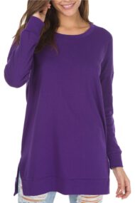 Women's Long Sleeve Side Slit Loose Tops (Buy 3 Free Shipping) - Image 7