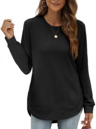 Women's High Low Curved Hem Tops - Image 11