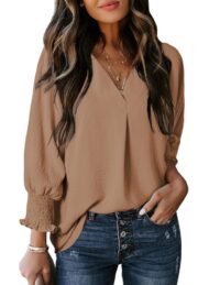 Women's Casual 3/4 Sleeve V Neck Basic Tops (Buy 3 Free Shipping) - Image 6