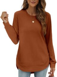 Women's High Low Curved Hem Tops - Image 14