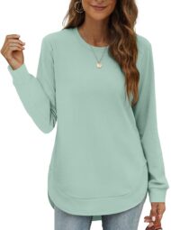 Women's High Low Curved Hem Tops - Image 16