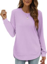 Women's High Low Curved Hem Tops - Image 9
