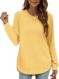 Women's High Low Curved Hem Tops - Image 18
