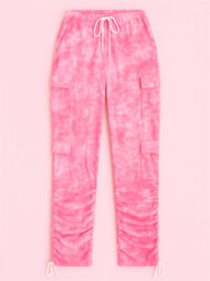 Women's Vintage Outdoor Printed Fitted Cargo Pants with Pockets - Image 3