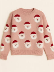 Women's Stylish Christmas Santa Claus Pattern Pullover Sweaters - Image 3