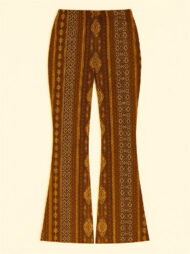 Sexy Women's Elastic Skinny Fitted Printed Flare Pants - Image 4