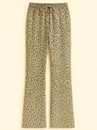 Women's Classic Street Style Leopard Printed Drawstring Wide-leg Pants - Image 2
