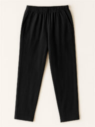 Summer Causal Solid Color Comfy Staight Leg Pants for Women - Image 4