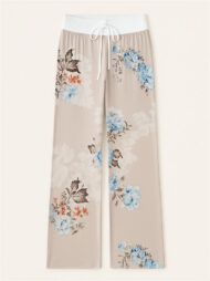 Women's Casual Floral Printed Drawstring Wide-Leg Pants - Image 7
