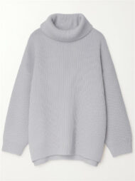 Women's Simple High Neck Solid Color Long Sleeve Loose Sweater