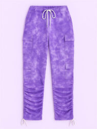 Women's Vintage Outdoor Printed Fitted Cargo Pants with Pockets - Image 2